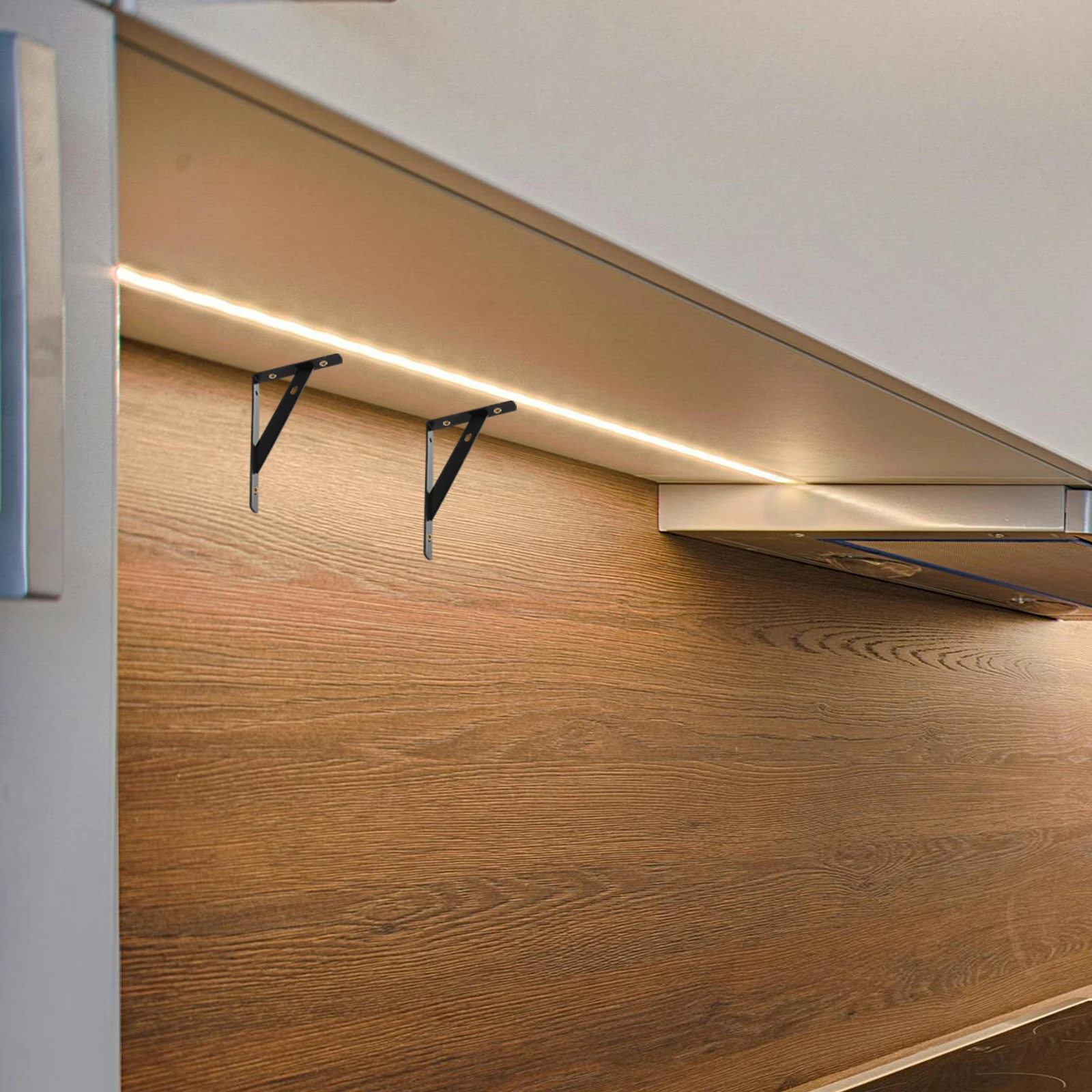 

6pcs Wall Shelf Brackets Durable Rustproof Easy Install Compact Safe Storage Solution Shelving Walls Plant Floating