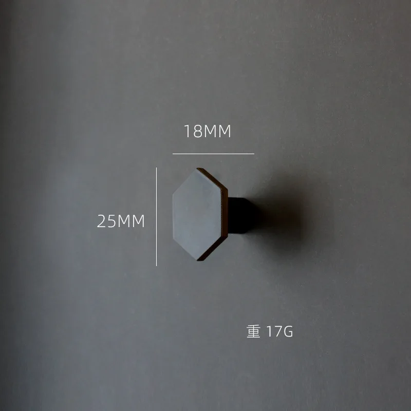 Hexagon Single Hole Drawer Handle Gold Black Zinc Alloy Furniture Knob for Kitchen Cupboard Bedroom Wardrobe Bathroom Cabinet