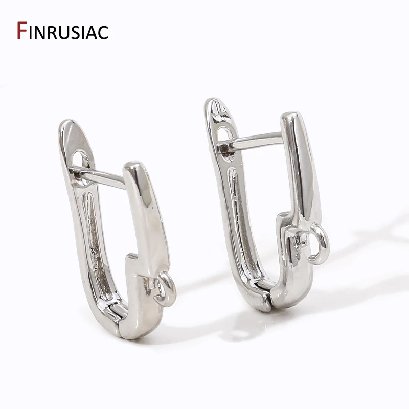 18K Gold Plated Brass Smooth Earwire Fasteners Earring Hooks Clasps,Earring Fixtures,DIY Women Shvenzy Earrings Making Supplies