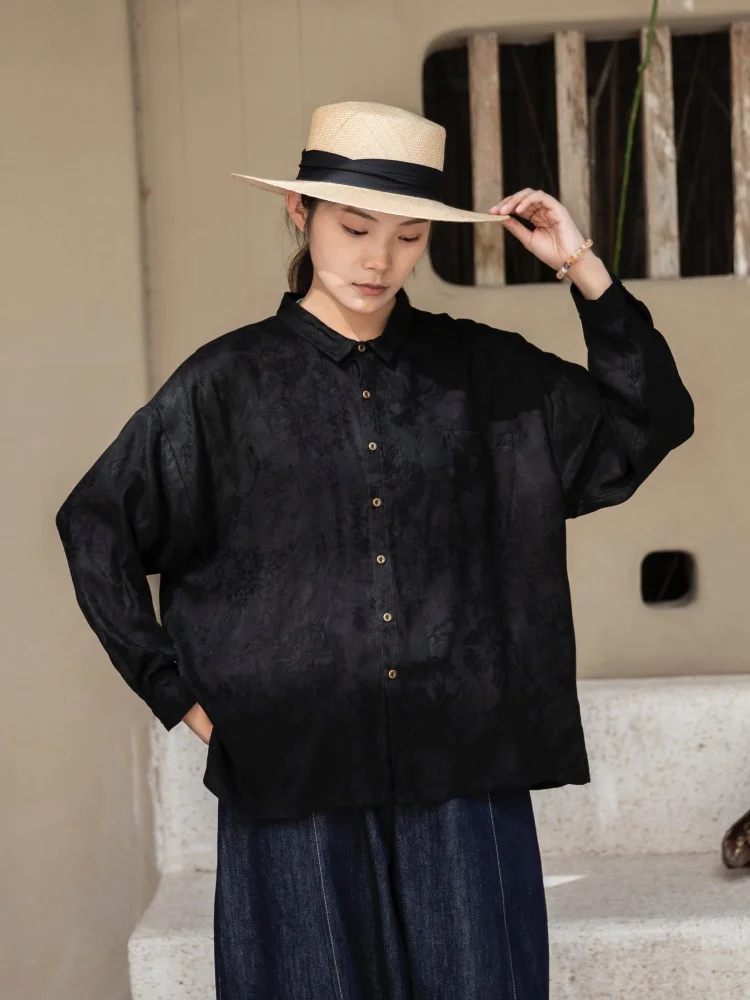 

Yuwenti Ci Autumn Winter Thi Silk Satin Real Silk Xiangyun Silk 40 Mumie Embroidered Luxury irt Women's Faion