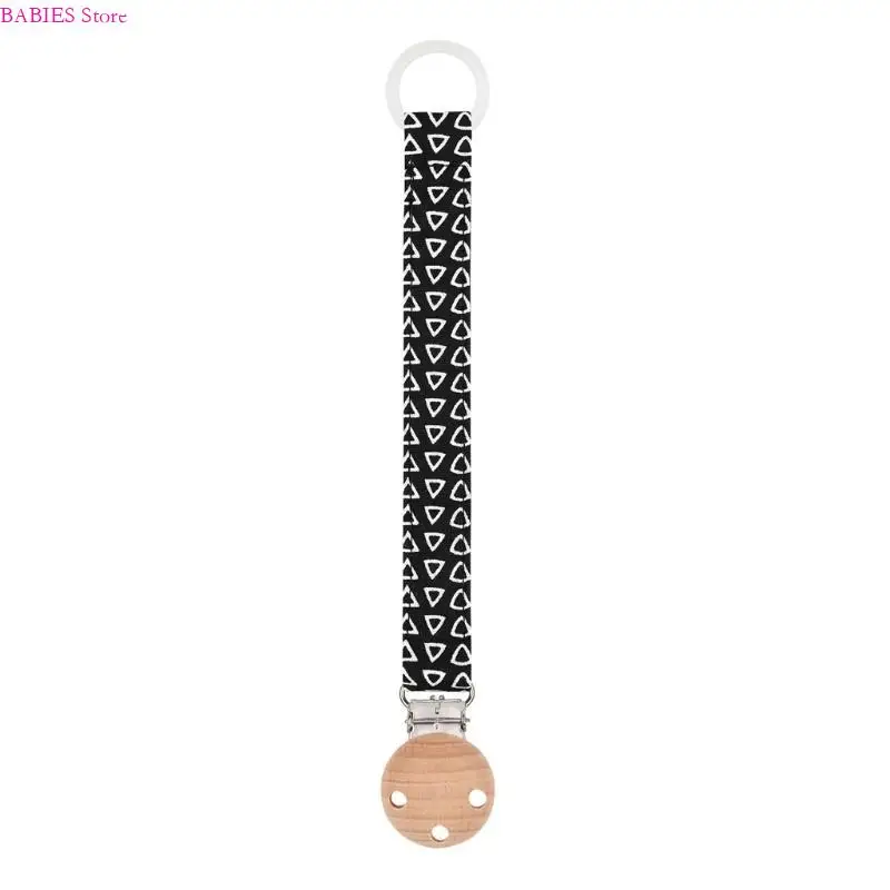 

C9GB Cotton Linen Baby Pacifier Chain Clip Soother Nipple Holder Clasps Dummy