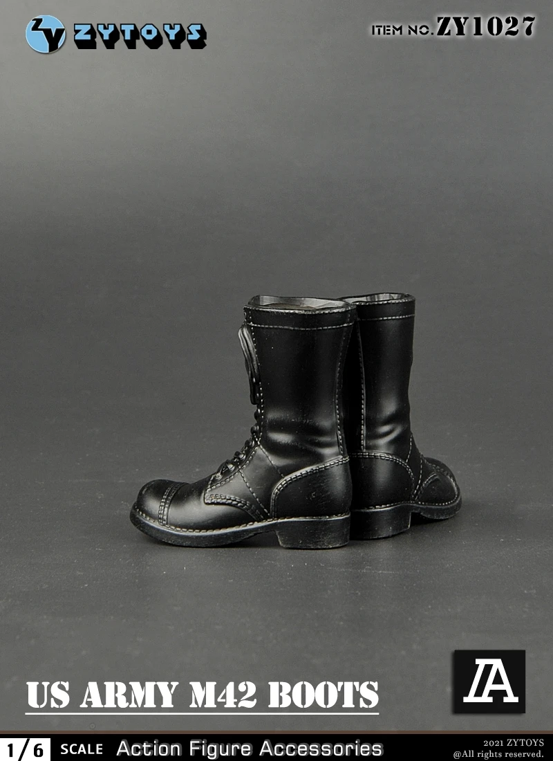 ZYTOYS 1/6  U.S. Army 101st Army M42 Hollow Boots Shoes PVC Material For 12inch Action Figures