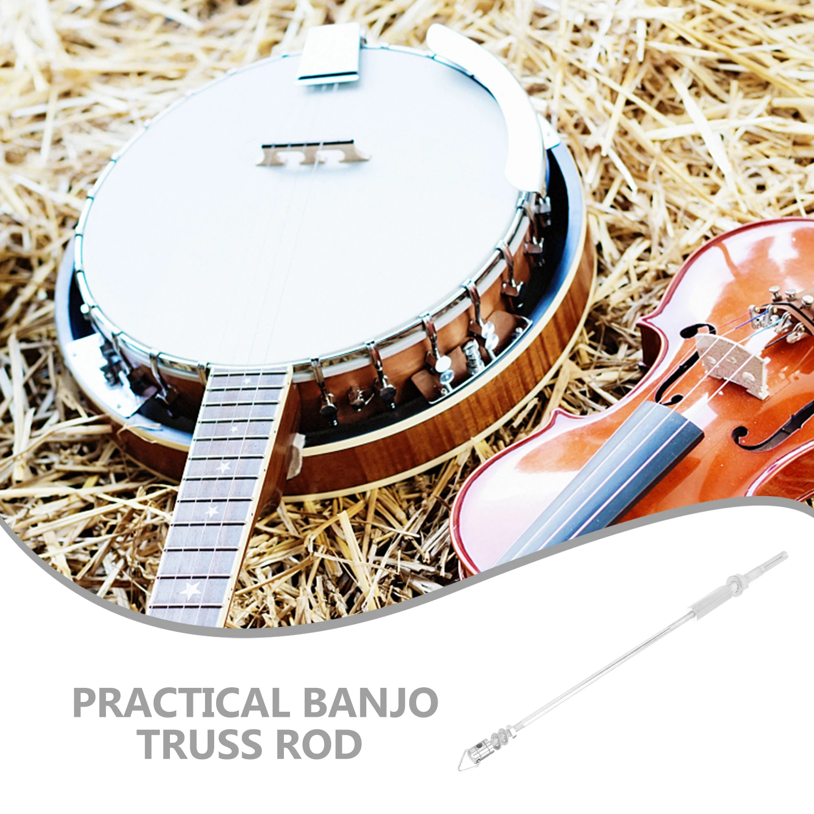 

Premium Metal Truss Rod Replacement Portable Stable Accessory for Home Use Guitar Home Banjo Truss Rod Replace Parts