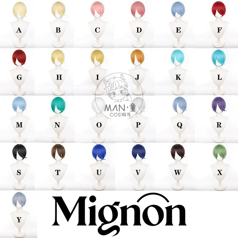 Universal Styling Wig 30cm Face-Framing Cosplay Wig 26 Colors Halloween Gift