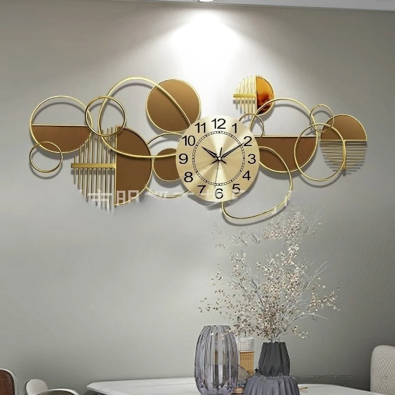Creative Living Room Clock, Home Silent Clock, Fashionable Art, Atmospheric Wall Clock, Disassembly and Assembly of Wall Clocks