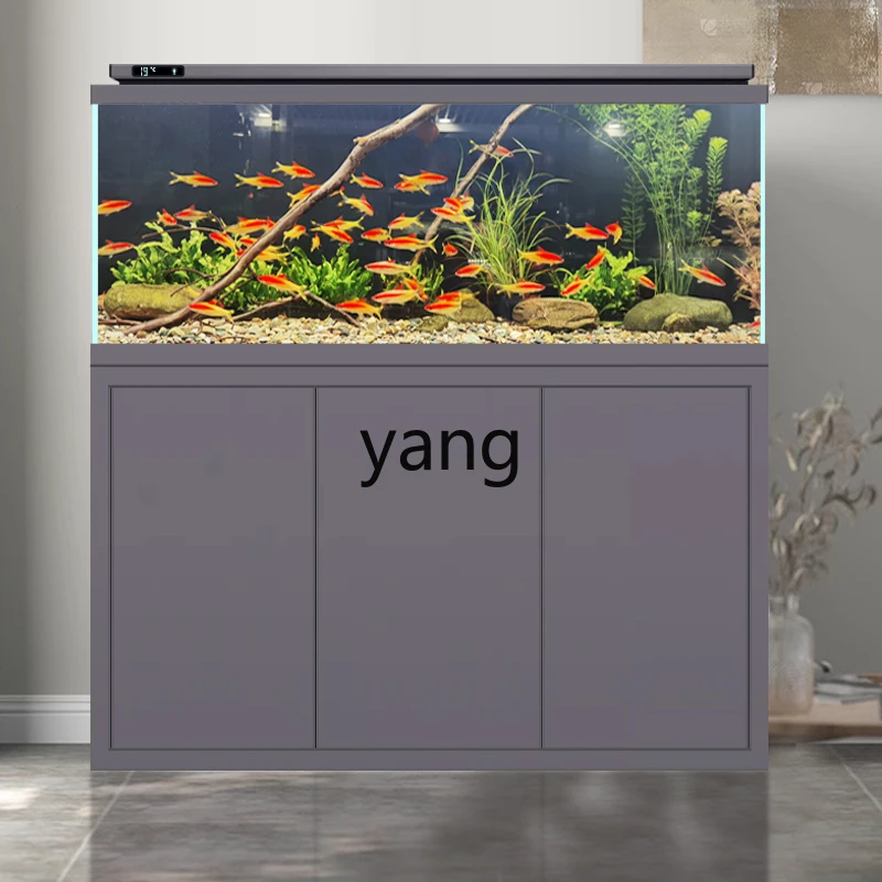 

LTT stream tank fish tank living room household small and medium-sized ultra-white glass tank without pipes