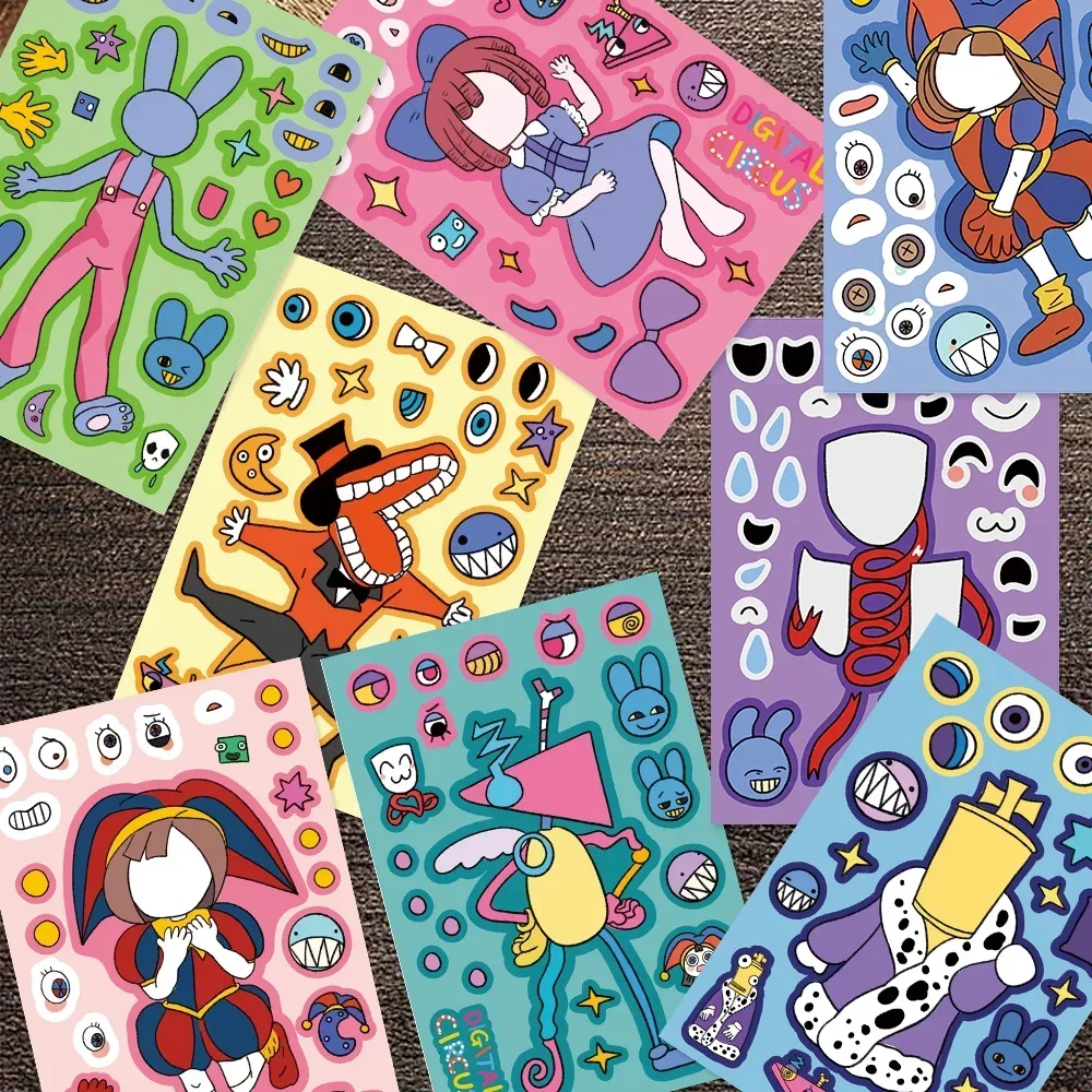 8/16 листов, детские наклейки с рисунком