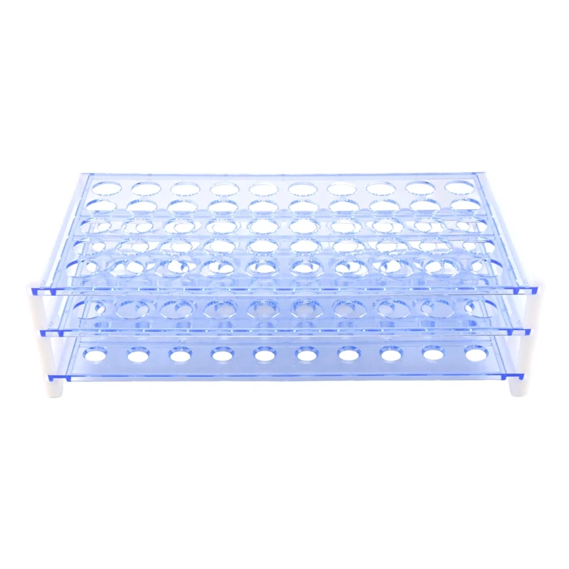 Plastic Test Tube Stand Bracket Rack for 12-13MM Test Tubes 50 Hole Positions