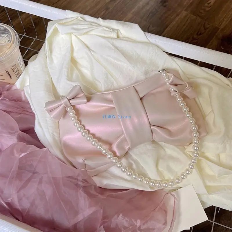 

D0UD Bowknot Pearl Chain Chain Sacd Bag Сумка сумка для плеча мессенджера для вечеринки