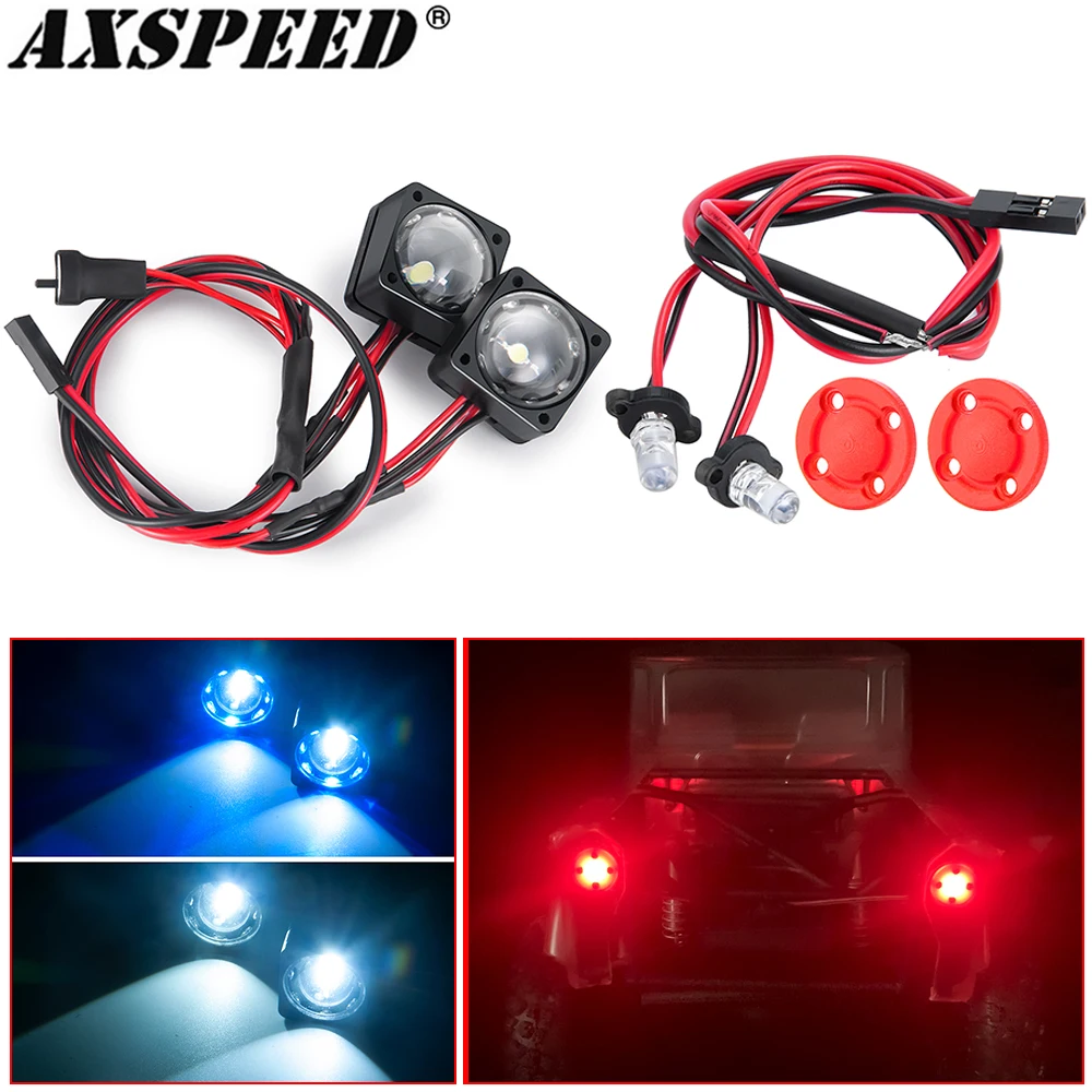 AXSPEED RC Car LED Light Reflektory tylne do produktów Vanquish VS4-10 Phoenix VPS09007 1/10 RC Crawler Car Upgrade Parts