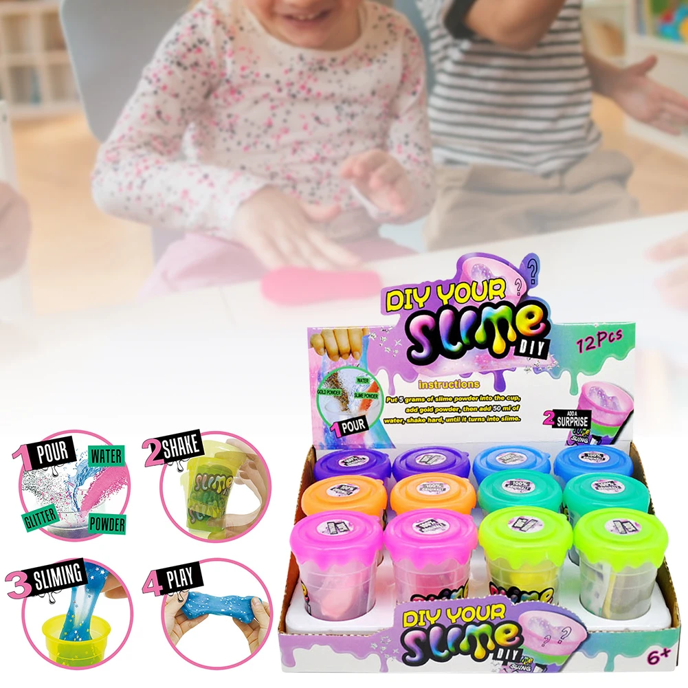 DIY For Slimes Charms Glitter Make Fluffy SlimesKit Filler Powder Soft Polym Clay Set Antistress Kids Toy