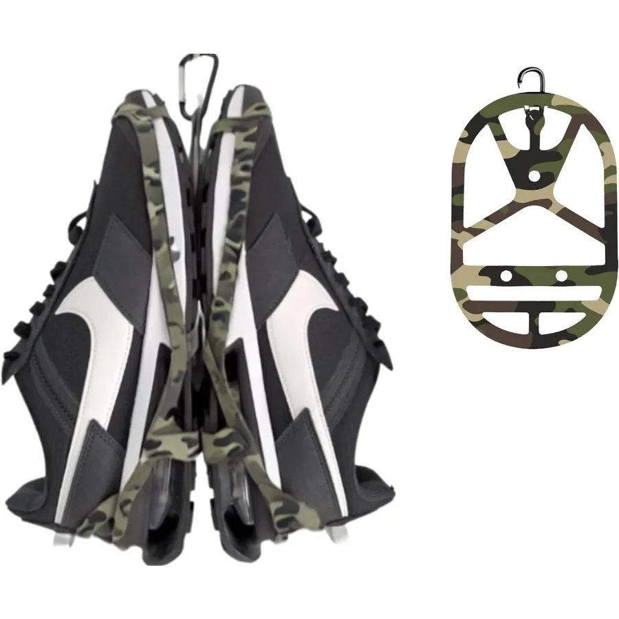 

Shoe Holster For Backpack with Clip Hanger. Footwear Holder with Clip for Sneakers Cleats Soccer Basket Bowling Sailing Footbal