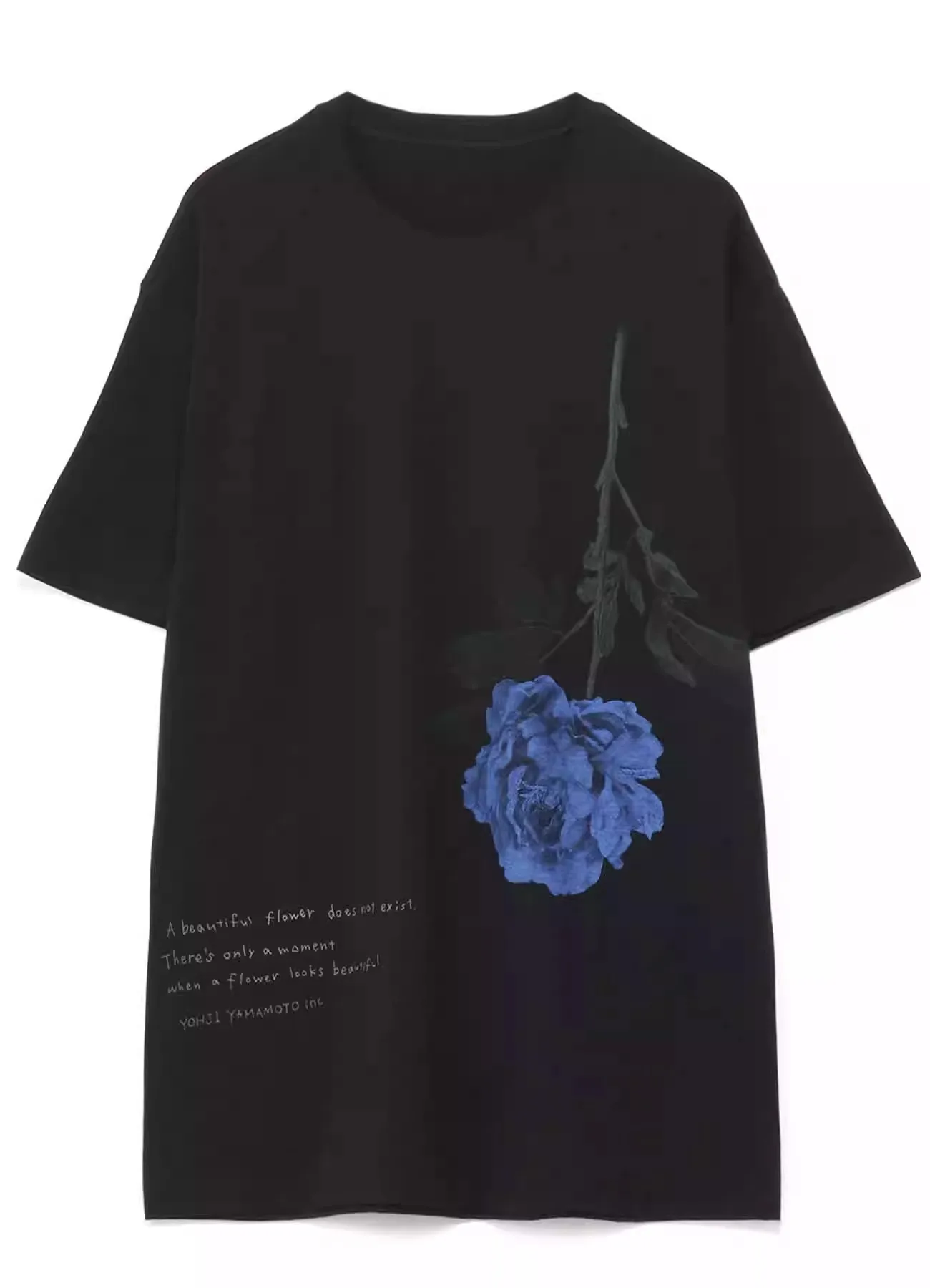 2024 new three-color rose retro T-shirt original design flowers men and women with short sleeves