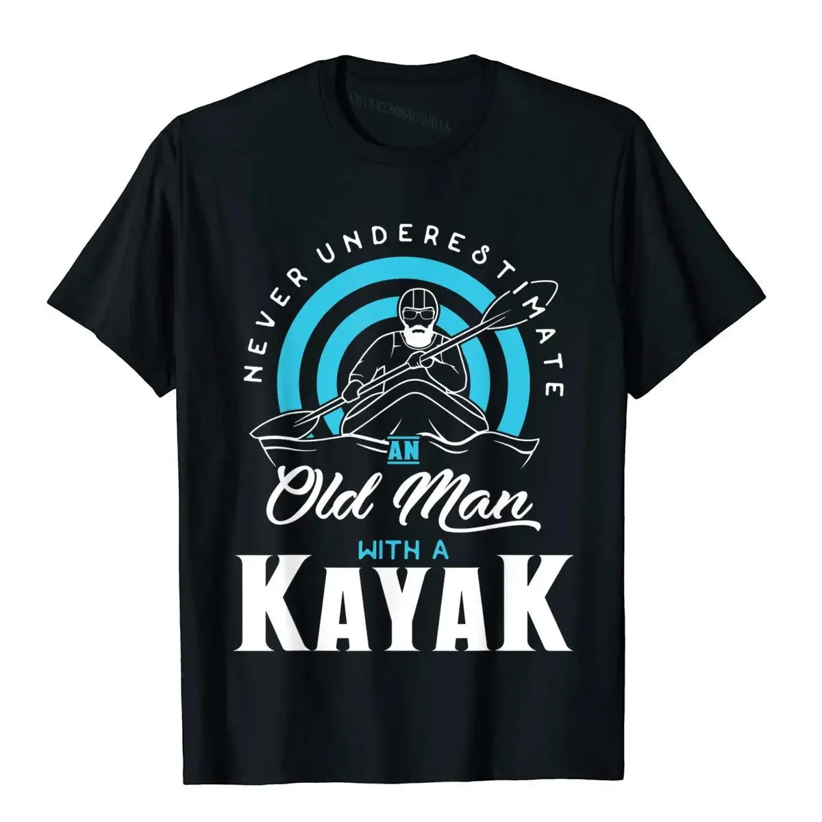

Mens Never Underestimate An Old Man With A Kayak T-Shirt Cotton Adult Top T-Shirts Fashionable Tops & Tees Slim Fit Preppy Style