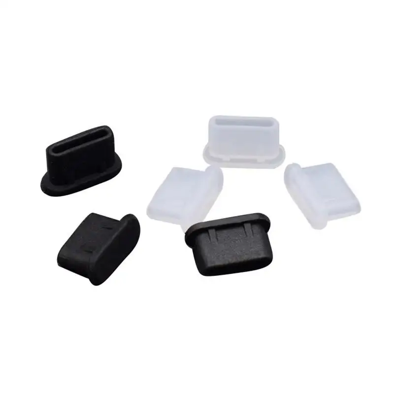 10Pcs Type-C Silicone Dust Plugs Smart Phone USB Charging Port Protector Cover Type C Anti-dust Caps For Type-C Devices