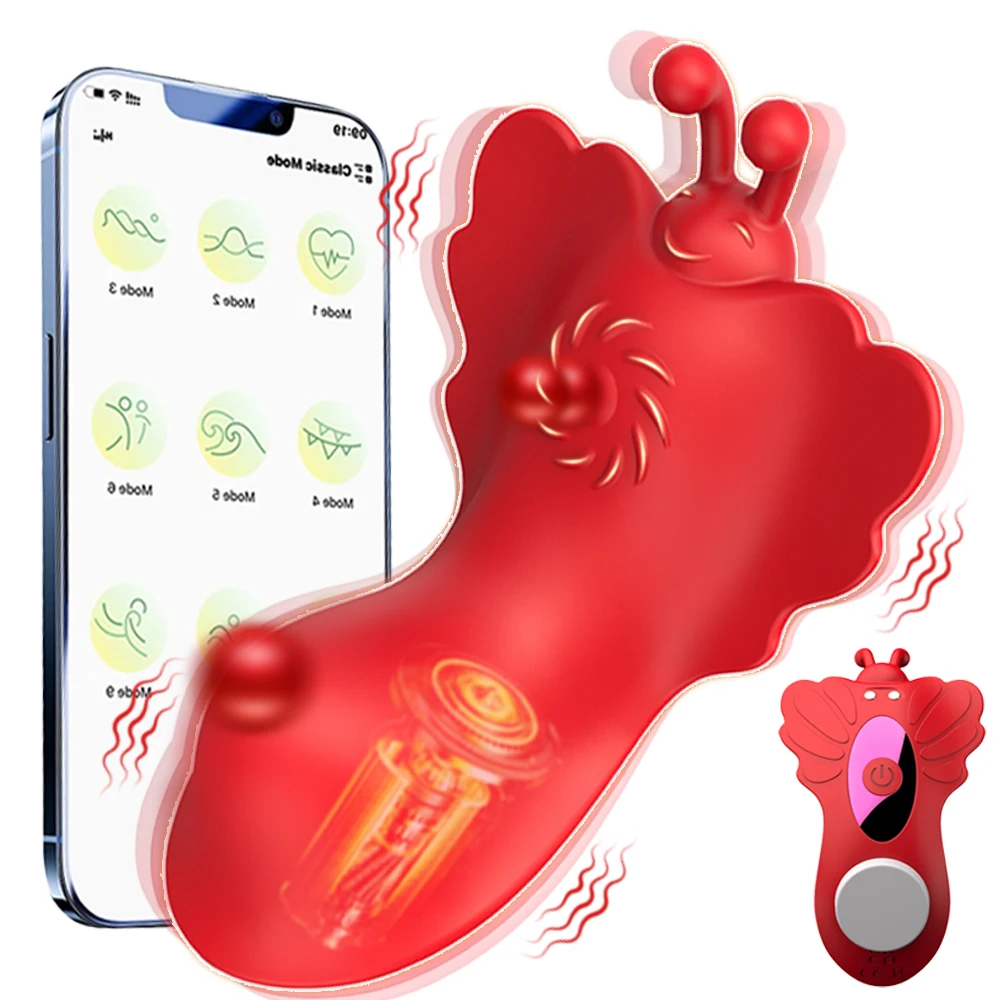 Wearable Panty Butterfly Vibrator 10 Vibration Modes Clitoral Stimulator Perineal Massager Adult Sex Toy for Women Couple Play