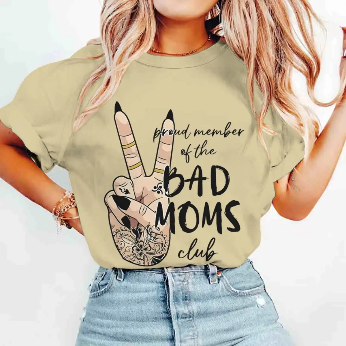 

Summer Bad Moms Club T-shirts Vintage Mama Design Streetwear Women Fashion Mother's Day Gifts Tshirts 2026 Mama Life Y2K Tops