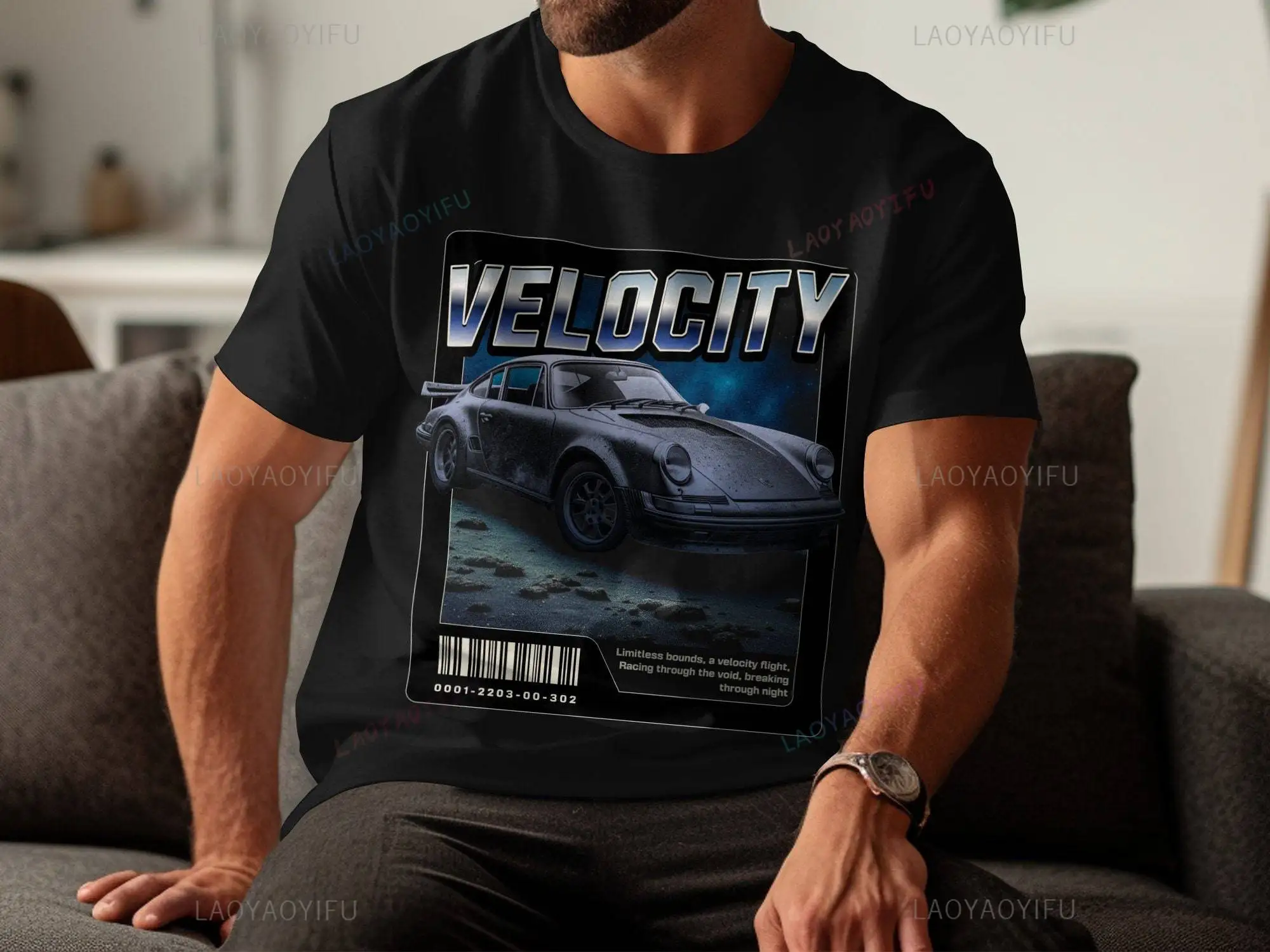 

Ретро Velocity Car Графическая футболка Винтажная гоночная футболка Спортивная рубашка для любителей автомобилей Автомобильная уличная одежда Подарок для любителей автомобилей