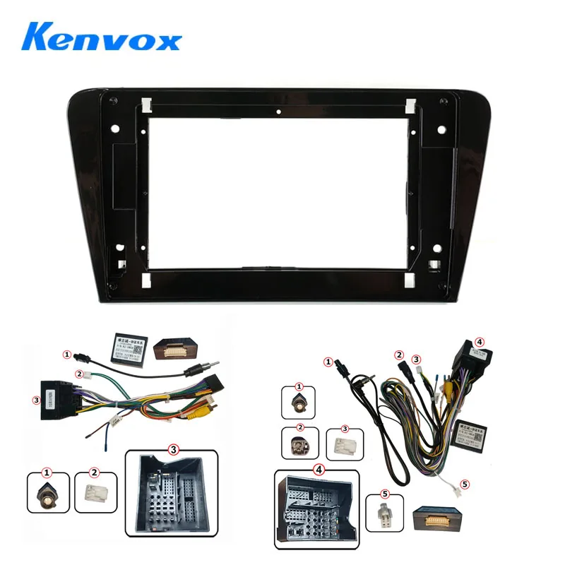 kenvox-quadro-de-radio-android-para-carro-para-skoda-octavia-3-a7-2013-2018-10-polegadas-2din-fascia-painel-estereo-chicote-de-fios-cabo-de-caixa-canbus