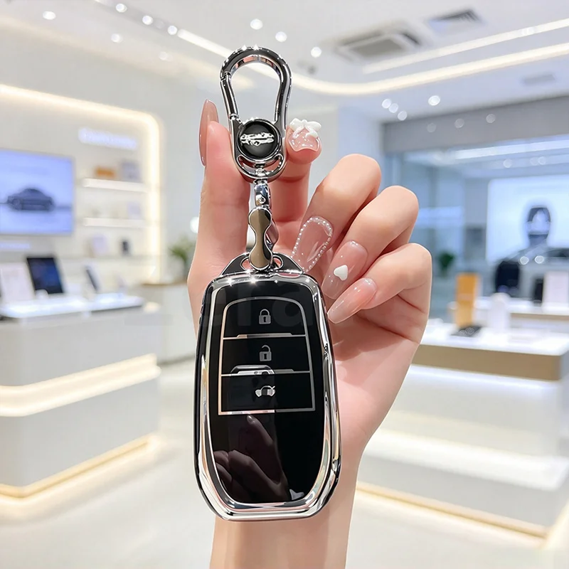 2 3 Buttons TPU Key Case Cover Shell For Toyota Corolla SE 2023 Camry 50 55 TLC200 Yaris Land Cruiser Prado150 RAV4 Venza SIENNA