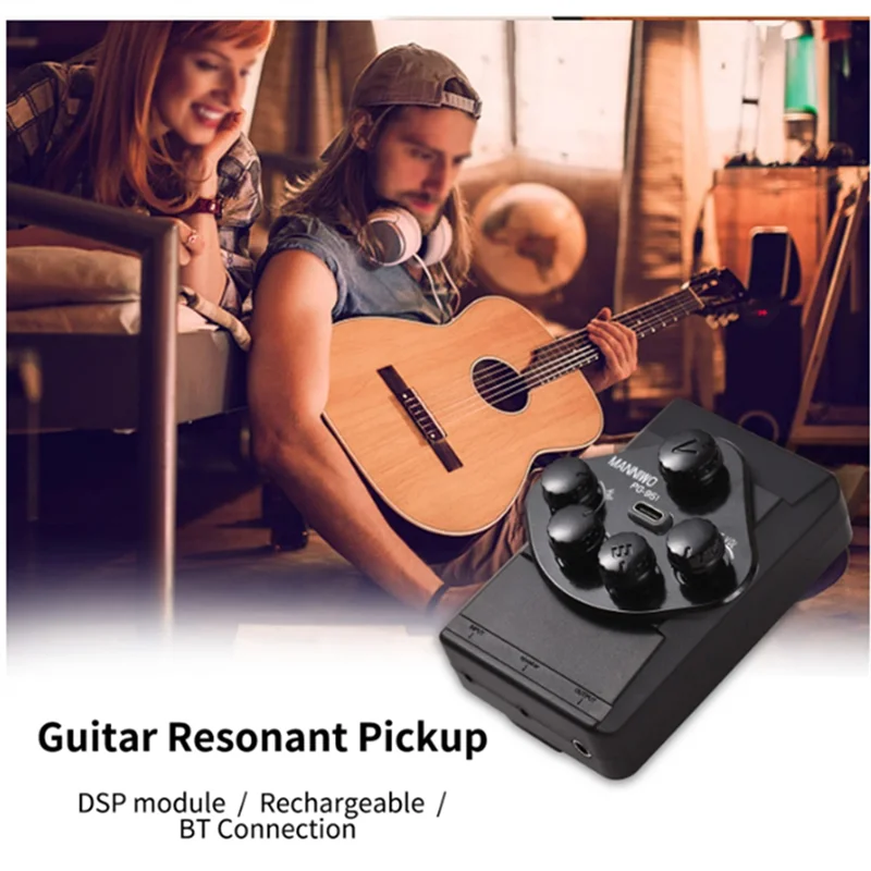

【Exclusive-Deal!】Acoustic Guitar Vibration Resonance Pickup PG-951 Guitar Pickup BT Guitar DIY Kit Accessories For Classical Gui