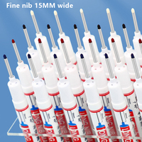 3PCS Multi-Purpose Waterproof Marker Pen 20mm Long Nib Head Construction Site Woodworking Deep Hole Scribing Paint Marker Pen