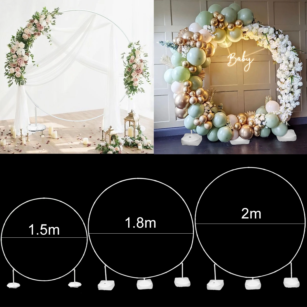 Balloon arch Bolder With Stand Bow Of Balloon Circle Wreath Balloon Stand Wedding Birthday Party Decoration Kids Baby Shower