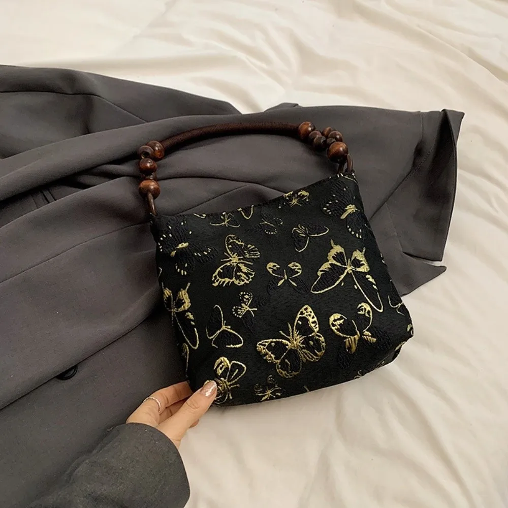 New Silk Embroidered Embroidered Handbag Modern Chinese Style Artistic Style Underarm Bag Versatile Tote Bag for Women