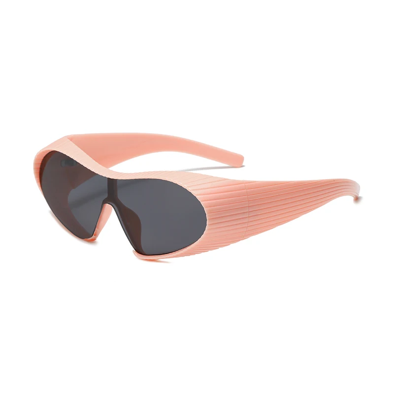2025 New Fashion Personality Y2k Trendy Sunglasses For Men And Women Futuristic Large Frame One-piece Protective Glasses 7751 - view 5
