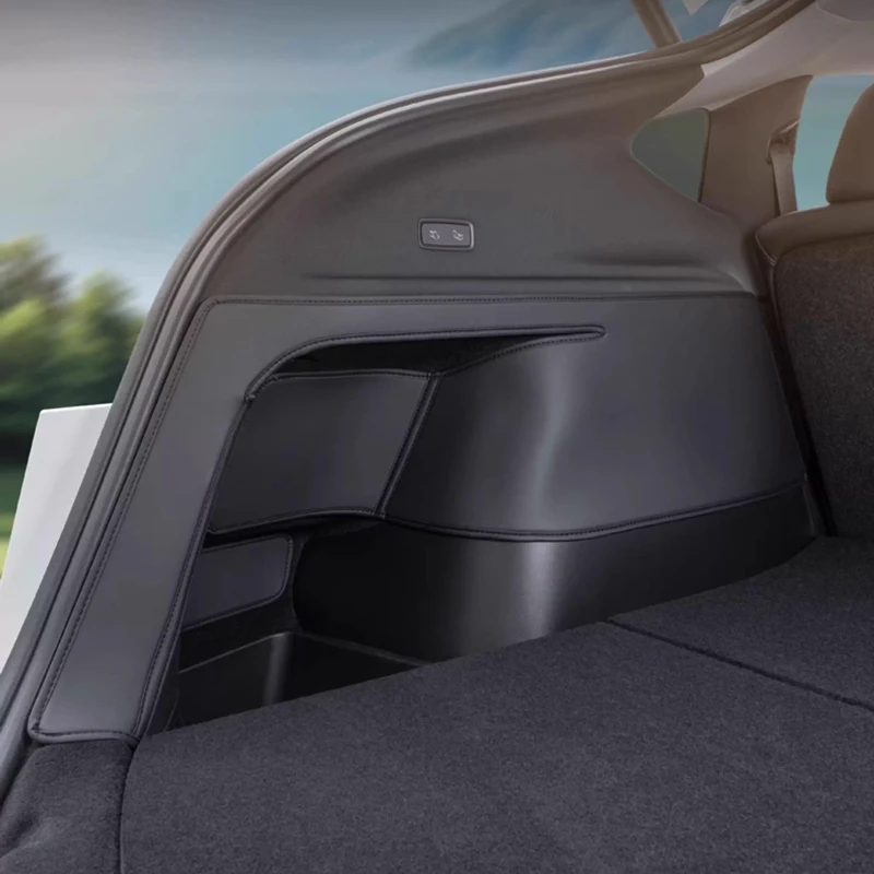 Für Tesla Modell Y Juniper Stamm Matte Vollständige Abdeckung Stamm Beide Seite Wachen Sitz Rückenlehne Schutz Pad Cargo Liner Anti Schmutzige Matte – Detail 6