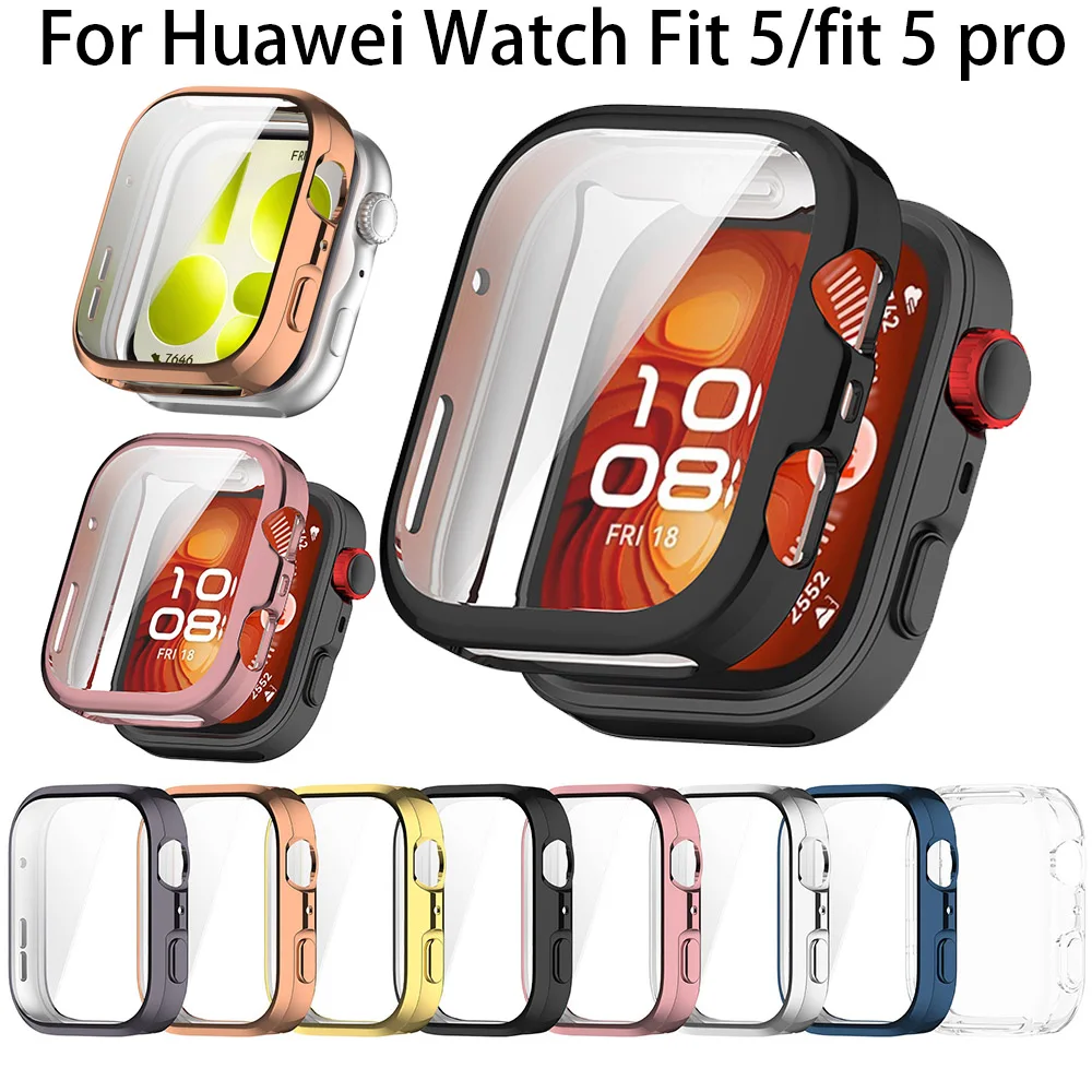 Full Protective Case Cover Shell For Huawei Watch Fit 5 4 SmartWatch Cases Soft TPU Fit 5 pro Fit4 pro Screen Protective Clear
