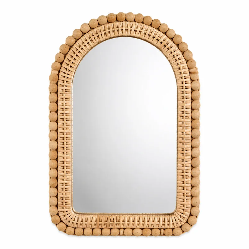 handmade-rattan-wall-mirror-arched-solid-wood-bead-frame-vintage-french-boho-vanity-mirror-for-bedroom-entryway-home-decor-piece