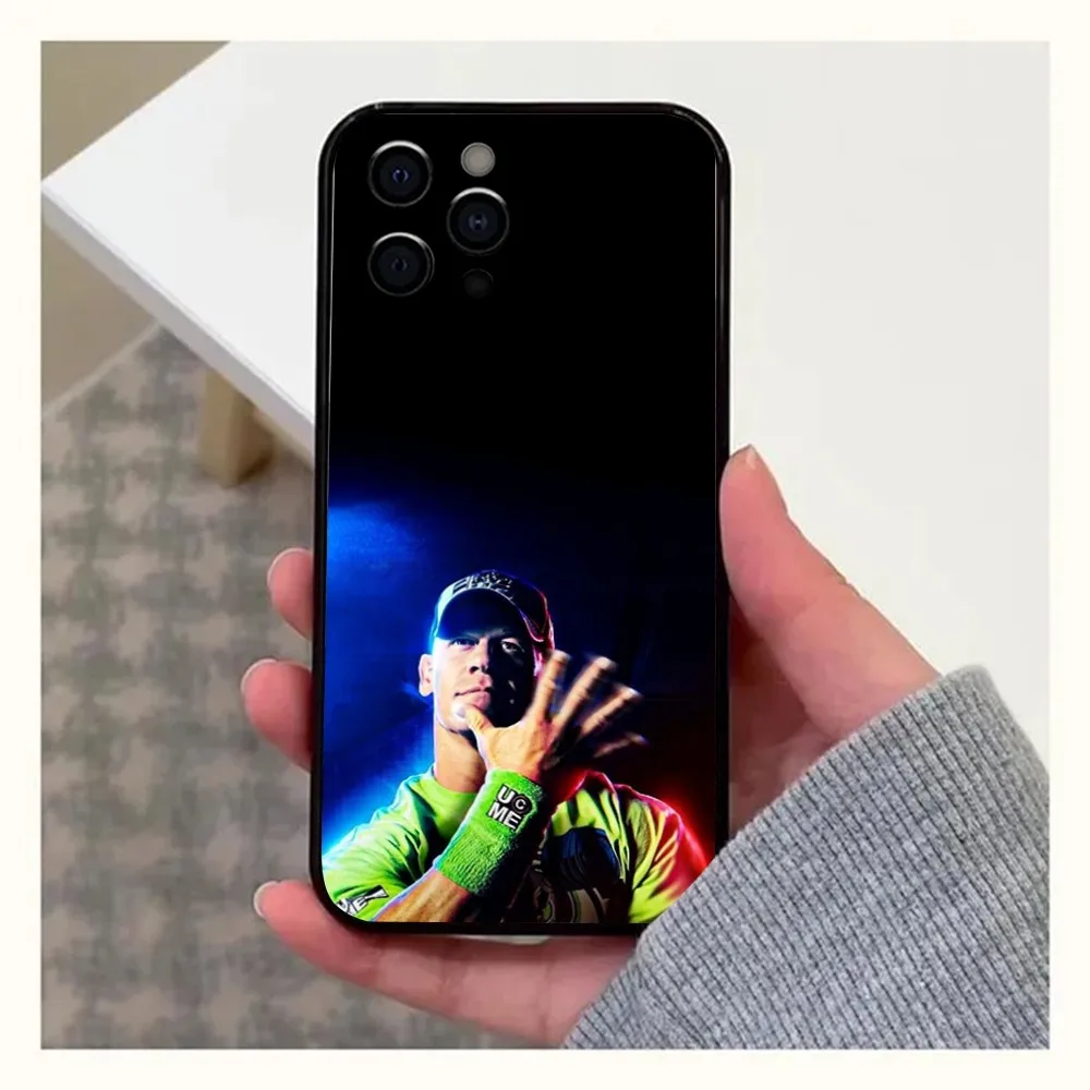 Wrestling Star J-John Cena Phone Case For Apple iPhone 15,14,13,12,11,Pro,X,XS,Max,XR,Plus,Mini Soft Black Cover