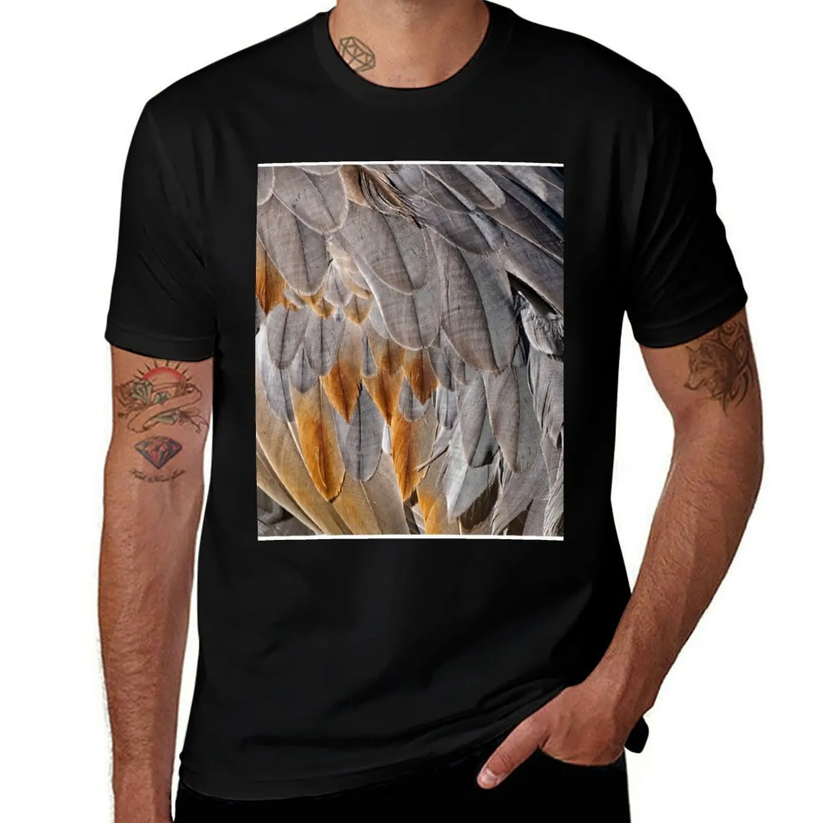 

Sandhill Crane Feather Detail 1 T-Shirt t shirt man plain t shirts designer t shirt man casual T-Shirt