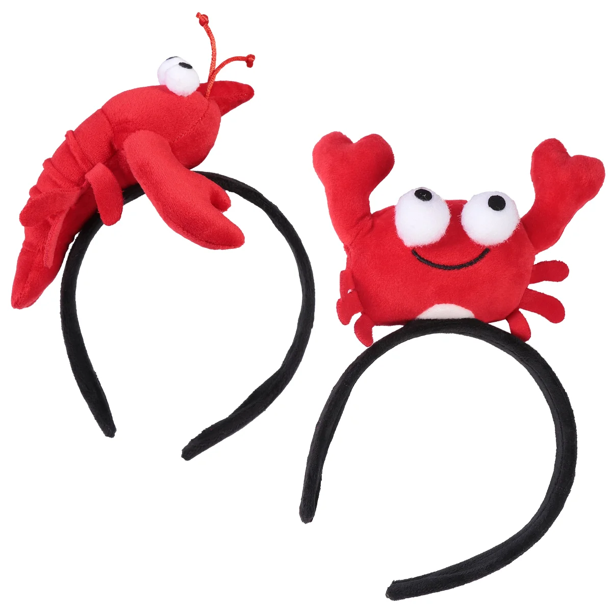 2 Pcs Crab Lobster Headband Cartoon Hairbands Ornaments Cloth Headwears Fabric Photo Props Creative Child Kids Clothing