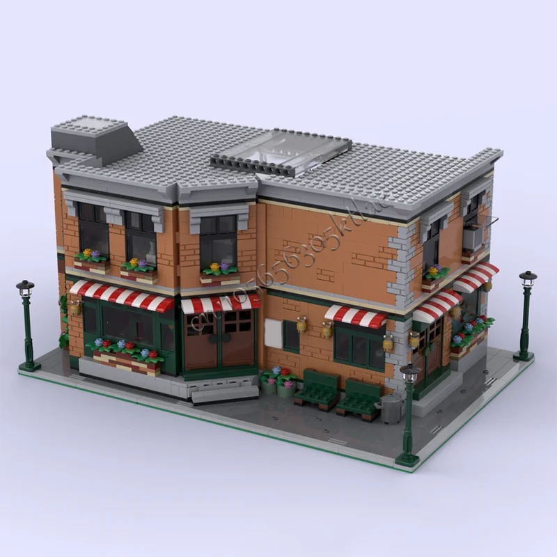 3494 PCS Hot Seller Medieval Central Perk Building Blocks Retro Architecture Model Display Decoration Toy For Kid Assembly Gift