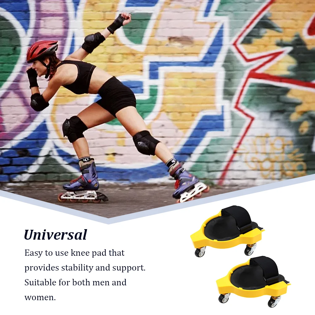 2pcs/set Suitable For Many Occasions - Universal Knee Pad For Easy Perfect Design Easy To Use Rolling Wheel Pads