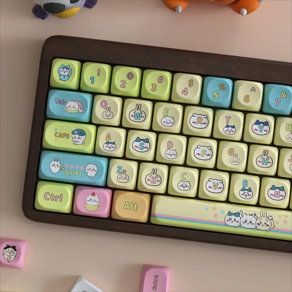 Animation small eight, keycap 125 key SOA height PBT material, heat sublimation, suitable for mechanical gaming keyboard