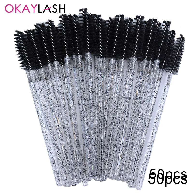 Brosses à cils jetables, 100 pièces, bobines, Micro baguettes de Mascara, peignes, vente en gros pour le maquillage d'extension de cils