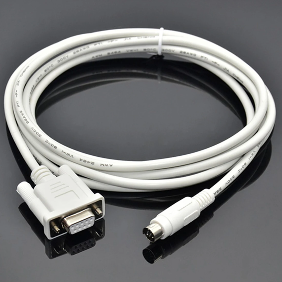 3m SC-11 for Mitsubishi FX 1S 2N 3U Programming serial Cable RS232 to Round 8 Pin