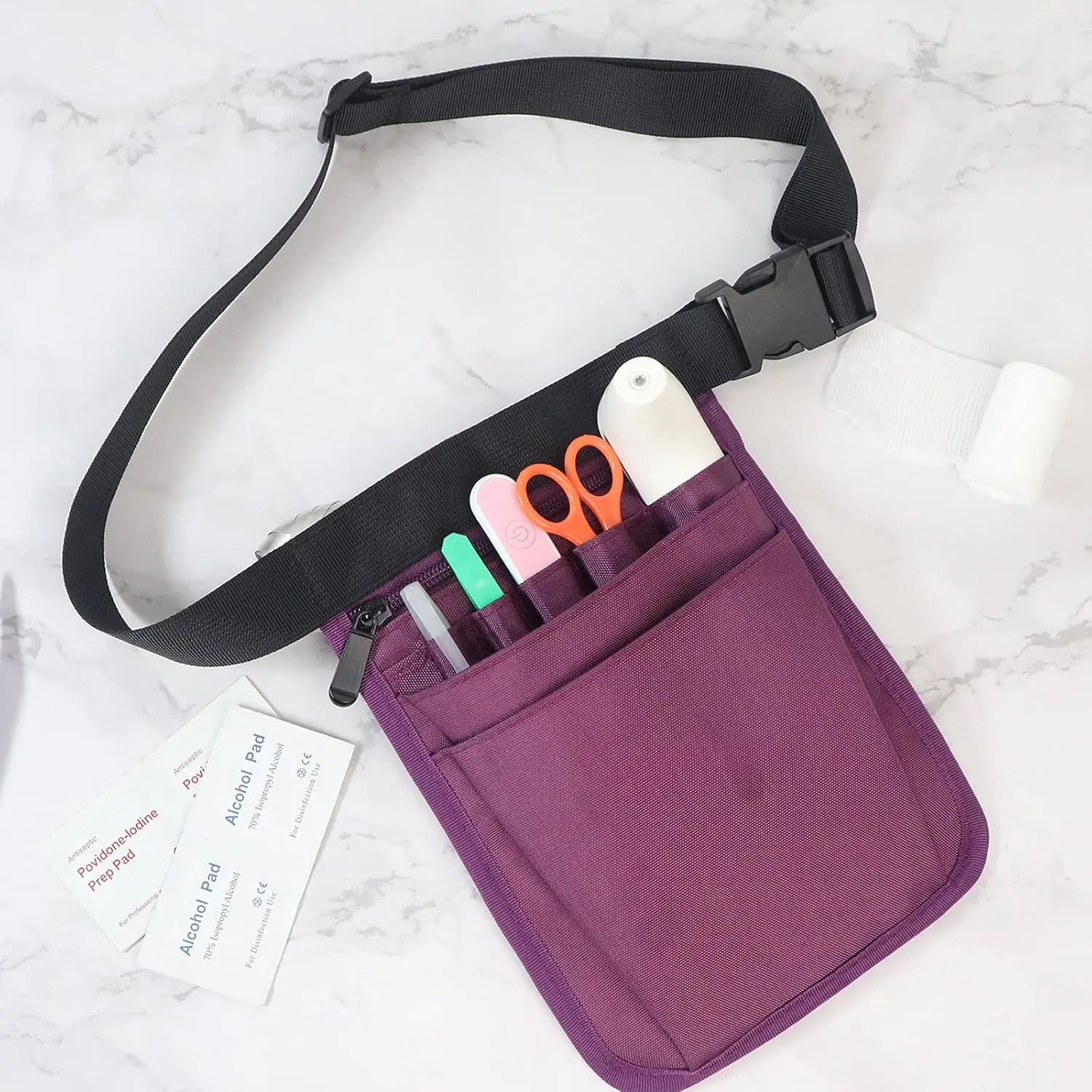 

Органайзер для кормления поясной сумки — регулируемый пояс для медсестры с карманами для медицинского оборудования и принадлежностей