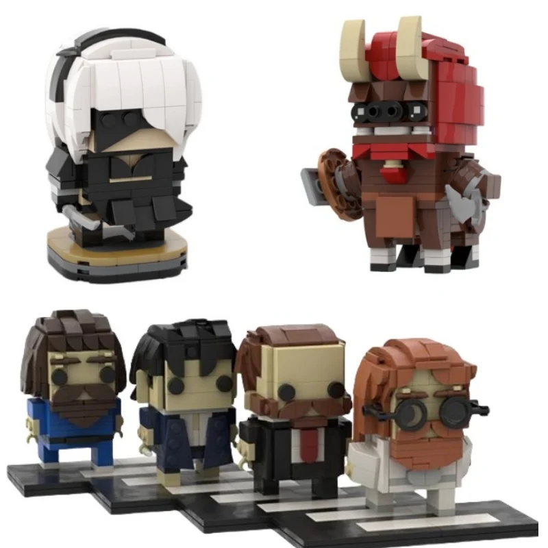 

Британская модель, битled команда Brickheadz, строительные блоки, персонажи, фигурки, кирпичи, игрушки для детей, подарки для взрослых