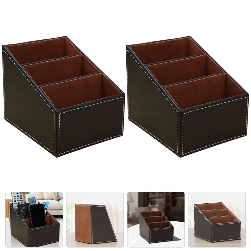 

2pcs Desktop Storage Boxes Multi-Grid Table Organizer Stationary Storage Case Home Supplies Container Space Saving