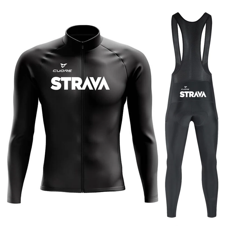 

CUDRE STRAVA Maillot Cycling Man Long Sleeve Jersey Professional Cycling Shirt Road Bike Accessories Mtb Clothing Man Bib Men's