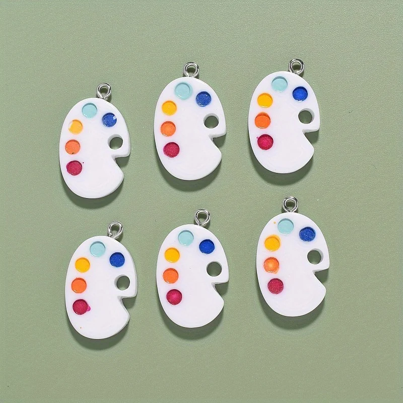10pcs Resin Phone Charms Drawing Board Charms Pendant For Keychain Necklace DIY Jewelry Making Ornament