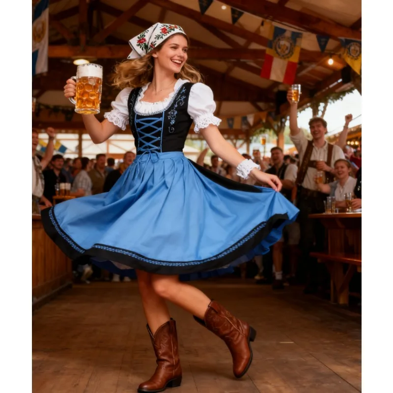 

Наряд для ролевых игр горничной Тематическая одежда на Октоберфест Женский праздничный топ