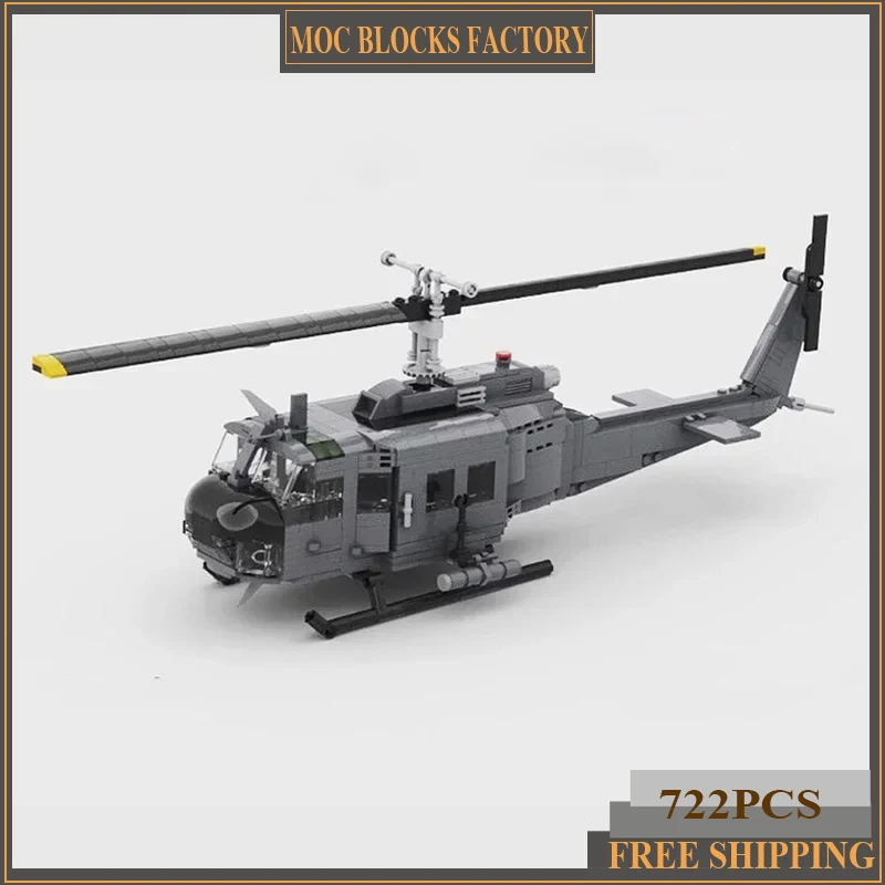 

Moc строительные блоки военная модель UH-1H вертолет технические кирпичи DIY сборка строительные игрушки для детей праздничные подарки