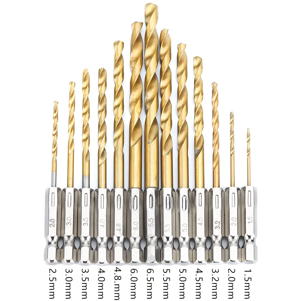 Bitsatz aus Titanstahl – 13-teiliges 1/4 Sechskantschaft-Schnellwechsel-Schlagschrauber-Bits-Set für Metall, Holz und Kunststoff – Detail 4