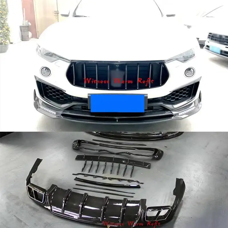 Mathiateur de lèvre de pare-chocs avant en fibre de carbone pour MaserSaudroante, diffuseur arrière, modelmicrophone d'aile arrière, kits de carrosserie, style de voiture, haute qualité