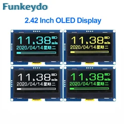 2.42 Inch OLED Display SSD1309 Driver I2C Interface 4 Pin IIC Blue/White/Yellow/Green 2.42